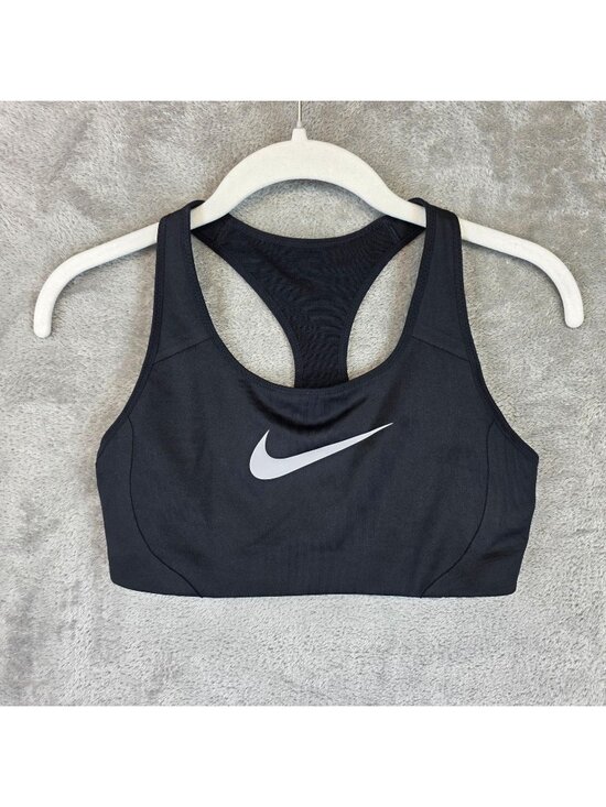 Nike Other - Nike Sports Bra Womens Medium Black Dri-FIT Racerback Swoosh Athletic 548545-010
